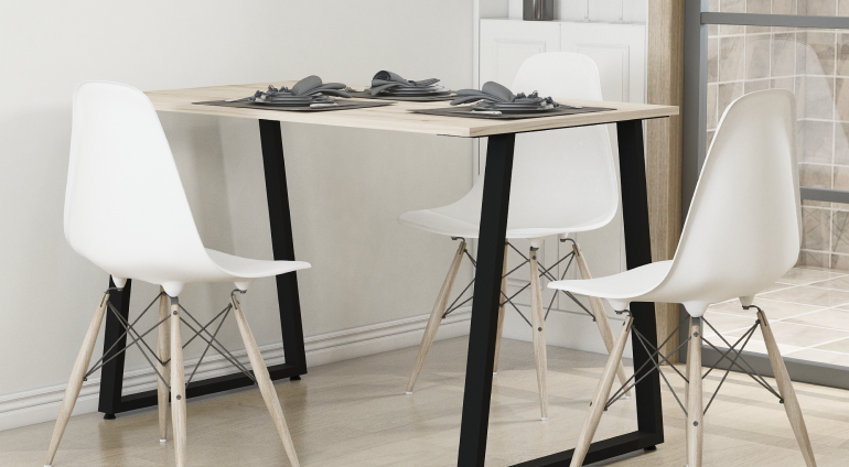 Письмовий Обідній стіл у стилі лофт Di Ferro ACUTO Чорний